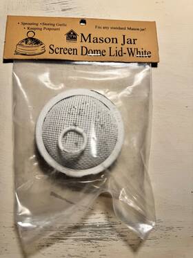 360396-w Colonial Tin Works Mason Jar Screen Dome Lid Grey Ctw Home Collection