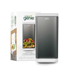 I000702 Compost Genie Kitchen Bin Silver Stainless-steel Large 3.6 Gallon Indo... Fast Ship
