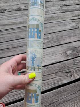 Con-tact 090444053656 Vtg 1998 Brand Shelf Liner Country Home 12 Inch Contact Paper 10 Ft Roll