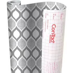 16f-c9a4h2-06 Con-tact Creative Covering 18 Inch X 16 Ft. Savoy Stone Drawer Shelf Liner 6 Rolls
