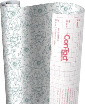 16f-c9a4k2-06 Con-tact Brand Creative Covering 18 Inch W X 192 L English Rose Blue 16f-c9a4k2-06 Con-tact Brand Creative Covering 18 Inch W X 192 L English Rose Blue
