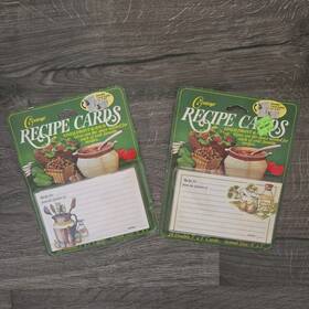 Conimar 073143610009 Vintage Double Size Folded Recipe Cards 3 Inch X 5 2 Packs Of 20 Nos