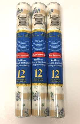 5396 Contact & Rubbermaid Shelf Liner Paper Floral Stripe 3 Sealed Rolls 1996 5396 Contact & Rubbermaid Shelf Liner Paper Floral Stripe 3 Sealed Rolls 1996