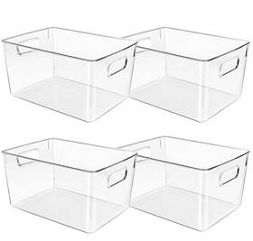 Control Kitchen 797725592124 Clear Plastic Storage Bins Pantry Organizers And Or Organiza