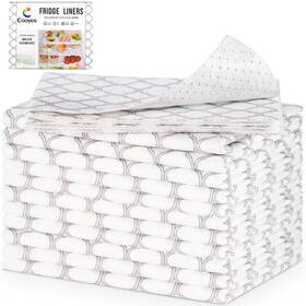 Cooyes 085353511274 Refrigerator Shelf Liners For French Door Fridge 17.7 Inch 36 Extra La