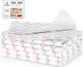 Cooyes 445022967925 Non Slip Refrigerator Liners 2-in-1 Fridge Mats And Fresh-keeping Shelf