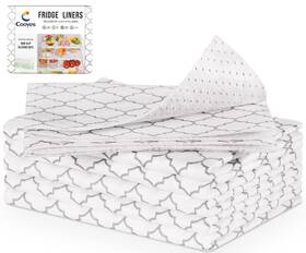 Cooyes 797999371449 2 In 1 Refrigerator Liners And Fresh Mats For Fridge Drawer Glass Shelves