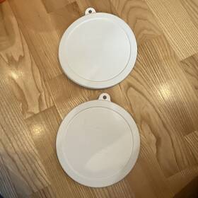 Corelle 401000043415 2x 418-pc White Round Plastic Replacement Lid Cover For 18oz Cereal Bowl
