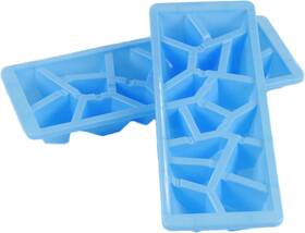 21386 Corporation Select Plastic Ice Tray 10.25 Inch 2 Piece Set Yields 15 Cubes Blue
