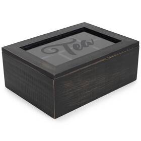 Cottage Garden 633303999667 Tea Black Woodgrain 9 X 6.25 Pine Wood Storage Chest