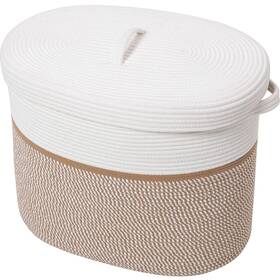 Masp02 Cottonphant 22 Inch X14 X18 Rectangular Extra Large Storage Basket With Lid Cotton Rop
