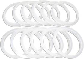 8541898567 County Line Kitchen - Reusable 12 Pack Wide Mouth Plastic Lid Seal White