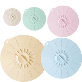 Cr05001 Coutnier Silicone Lid Sets With 5 Sizes Microwave Splatter Cover Heat Resi... Fast Ship