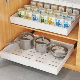 Ssk-cgcl-wh-02 Covaodq 2 Pack Pull Out Cabinet Organizer Extendable Sliding Slide Pantry