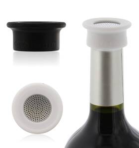 7040 Coverware Drink Tops Ventilated Bottle Covers 2 Pack Black/white - Bpa-free Silicone