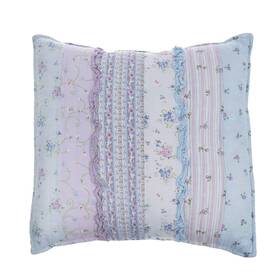Bb01005367b-es Cozy Line Home Fashions Purple Lavender Ruffle Decorative Pillow Flor
