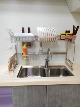 Fsdr-88-bn Cozyblock Stainless Steel Dish Drying Rack Over Kitchen Sink And Utensil Organize