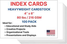 1142016 Cranium Press Index Cards 4x6 Inches Blank On Both Sides White 100