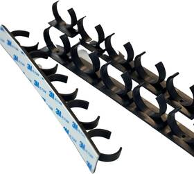 Crazy Chef 850056835008 Adhesive Spice Clip Gripper Clips Holds 15 Ct Jars Black S... Fast Ship
