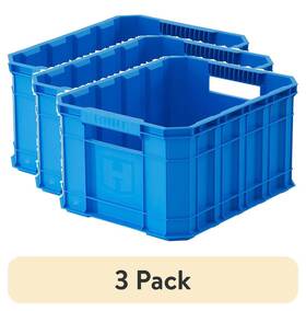 206289 Creative Plastic Concepts Hart 8.5 Gallon Stackable Utility Crate Blue