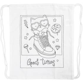 499909 Creotime Good Times Drawstring Bag Size 37 X 41 Cm 130 G White Pack Of 1 499909 Creotime Good Times Drawstring Bag Size 37 X 41 Cm 130 G White Pack Of 1