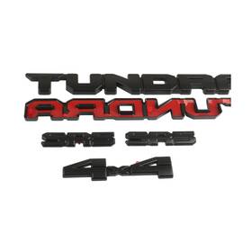 2225fgz5 Cristaleria Serving The Elegance Blackout Emblem Overlays 5pcs Compatible With Tundra 2022 2023 2024 2025 Abs