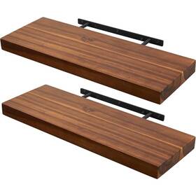 D5xs803 Cubilan 24 Inch W X 7 D Decorative Wall Shelf Brown Wood Floating Shelves