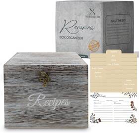 Culinarycrate-01 Culinarycrate 313023725752 Rustic Wooden Recipe Box With Cards And Dividers Paulownia Wood Conversion