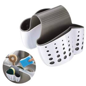 Yh3q Cutefly Sink Caddy Sponge Holder For Faucet - Flexible Silicone Plastic Saddle Organi