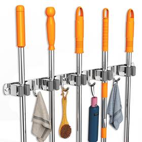 Cuxixa 611558459372 Broom And Mop Organizer Wall Hanging Upgraded Holder Moun