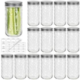 65-01000-215 Cyclemore 15 Pcs 12oz Mason Jars With - Pack Clear 12 Oz 65-01000-215 Cyclemore 15 Pcs 12oz Mason Jars With - Pack Clear 12 Oz