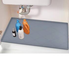 Czrqvyx 606513407932 Under Sink Mats For Kitchen Waterproof 19 Inch X22 Silicone