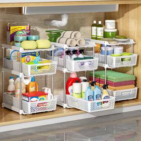 Da-bo3t3p-wh Dabige 3pcs 3 Tier Bathroom Organizers And Storage Upgrade Wider Bolder Pull Out U Da-bo3t3p-wh Dabige 3pcs 3 Tier Bathroom Organizers And Storage Upgrade Wider Bolder Pull Out U
