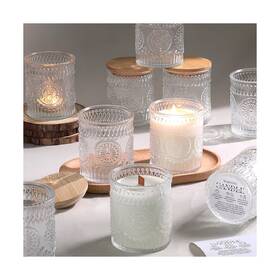 Cm-7751 Darjen 10 Pack Clear Candle Jars For Making Candles- 7.5 Oz Empty Glass Candl