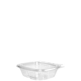 Ch8def Dart 8 Oz Tamper-resistant Clear Hinged Container With Flat Lid Case