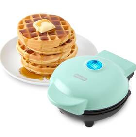 Dash 711181997217 Mini Waffle Maker Compact Electric Iron For Homemade Treats Non-stick Surface Dash 711181997217 Mini Waffle Maker Compact Electric Iron For Homemade Treats Non-stick Surface