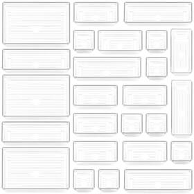 1025 Dca 25 Pcs Clear Plastic Drawer Organizer Tray Bathroom Organizers And Stora