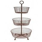 De1762 Creative-co-op Creative Co-op 3 Tier Wire Basket Countertop Storage Kitchen Pantry Fruit Veggie 07472 30307