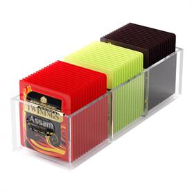 Dp026 Dealpoli 3 Compartment Clear Acrylic Tea Bag Organizer Candy Box Handle Office Desktop