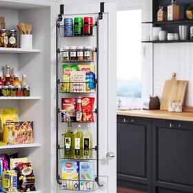 21495 Delamu Na大 号 Narrow Over The Door Pantry Organizer 6-tier Metal Organi 21495 Delamu Na大 号 Narrow Over The Door Pantry Organizer 6-tier Metal Organi