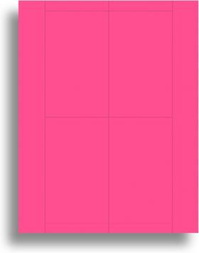 55151 Desktop Publishing Supplies 65lb Bright Pink Printable Index Cards 3x5 - Card Sheets 25 Pack