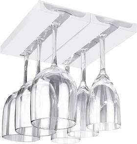 F-os015d Desonaut 2 Pcs Wine Glass Holder Under Shelf Or Cabinet 10 Inch Pack White