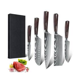 Dfito 779640697603 Knives Set For Kitchen 5 Piece Sharp Knife With High Car... Fast Ship