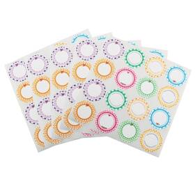 Mjllrcl-80 Dgbrsm 80pcs Mason Jar Lid Labels Removable Canning 2inch Multicolored
