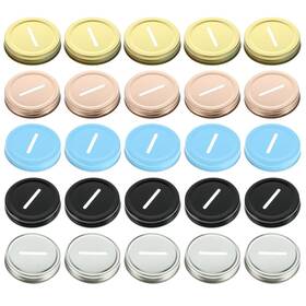 2111rg814cucqpl Didiseaon 25pcs Slot Bank Lids Stainless Steel Piggy Lid For Regular Mouth Ball C