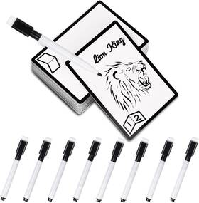 Card-0928 Digalorix 80pcs Reusable Mtg Dry Erase Tokens Token Cards With 8 Pcs Black White Card-0928 Digalorix 80pcs Reusable Mtg Dry Erase Tokens Token Cards With 8 Pcs Black White