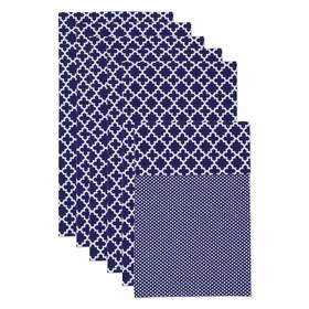Camz10623 Dii Fridge Liner Collection Non-adhesive Cut To Fit 12x24 Navy Lattice 6 Piece