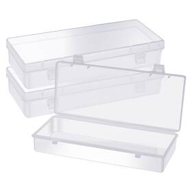 Yvsj4c1c Dimeho 588405 1 6 Inch Plastic Storage Boxes 3 Pcs Rectangular Small Containe