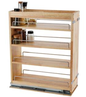 Dwpr0421 Dindon Pull Out Spice Rack Organizer For Cabinet 5 Inch W X 21.9 D 25.2 H