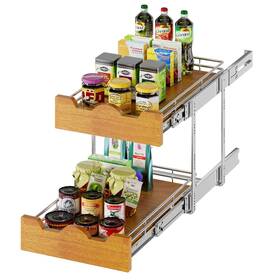 Swd102111 Dindon 2 Tier Pull Out Cabinet Organizer 11 Inch W X 21 D Slide ... Fast Ship